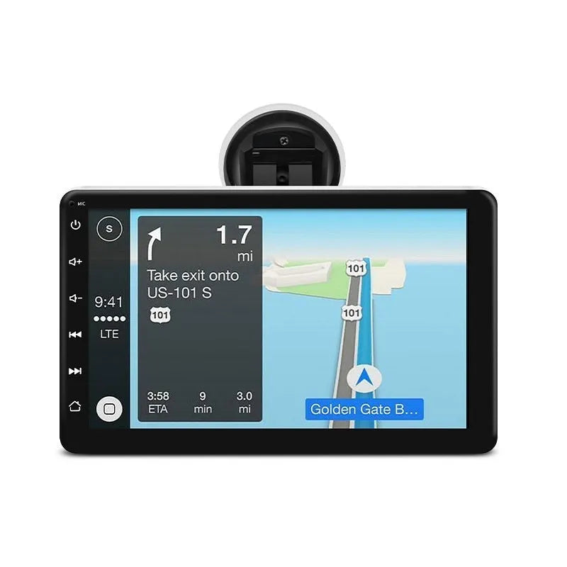 7 inch wireless Carplay car GPS navigator with OLED screen and universal suction cup mount