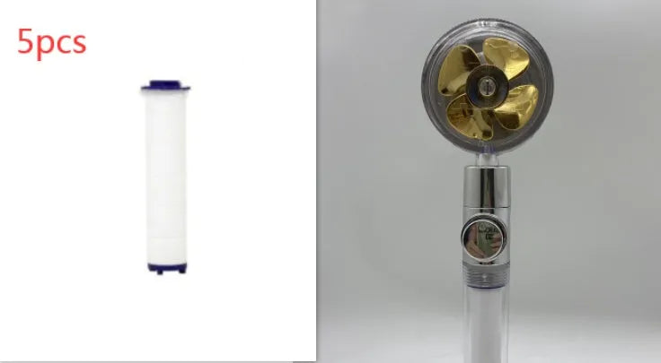ABS water saving shower head with round head, chrome alloy finish, and 360-degree rotating joint