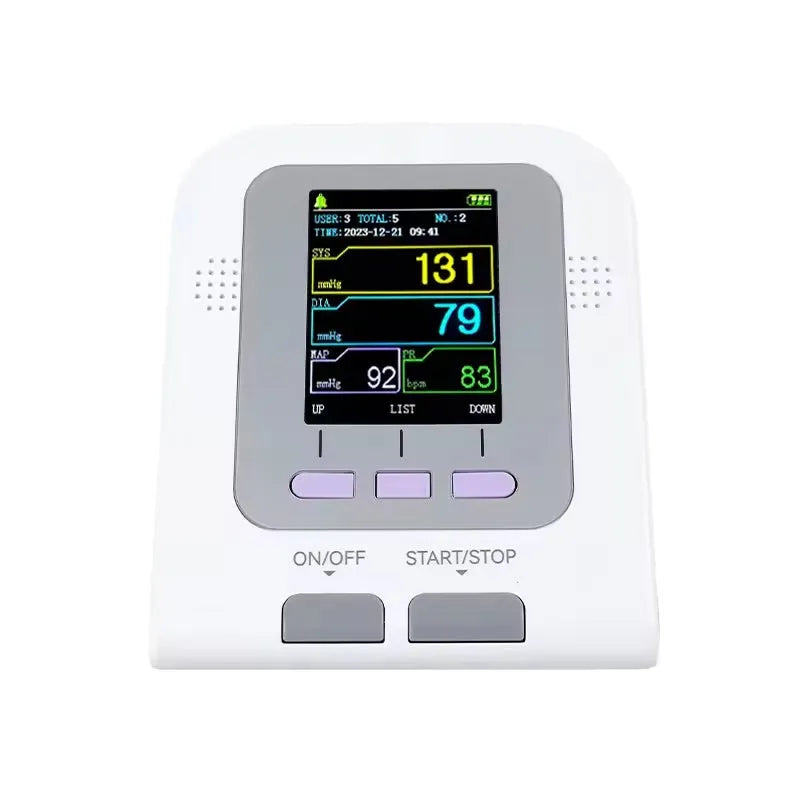 CONTEC08A Vet digital blood pressure monitor unit with colour screen and animal cuff.