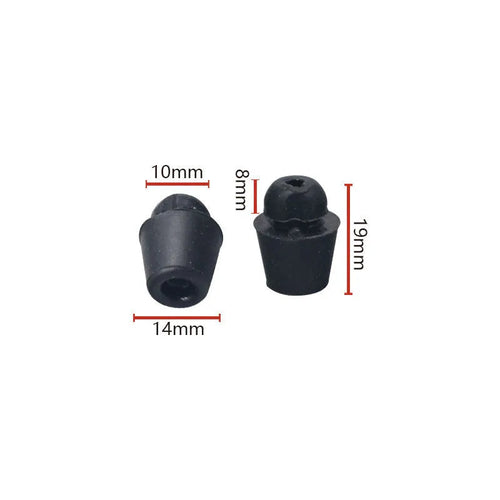 Pack of 10 black rubber automobile trunk shock absorption buffer clips for machine cover damping.
