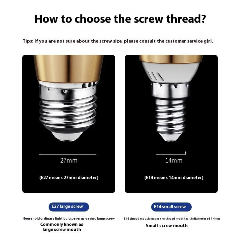 E14 E27 rechargeable LED screw bulb in 5W 7W 9W with warm white and three colour light options