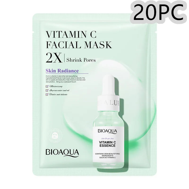 Collagen face mask sheet with hyaluronic acid gel formula in 30g pack