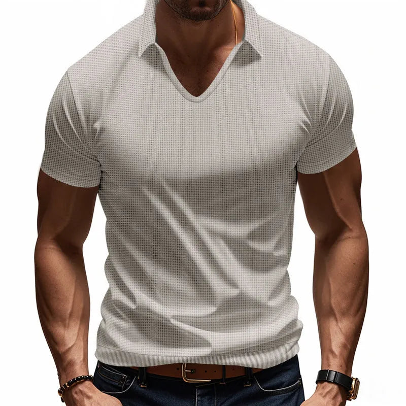 Men's V-neck loose fit short sleeve t-shirt in six colour options
