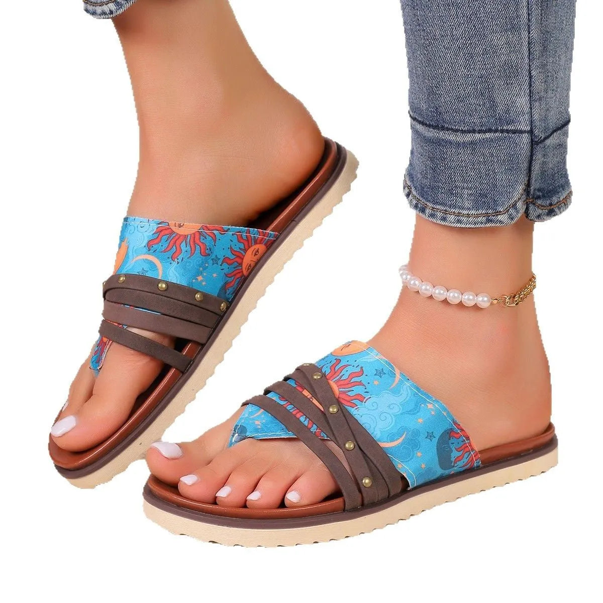 Women's plus size casual slippers in candy colours with artificial PU upper and rubber sole