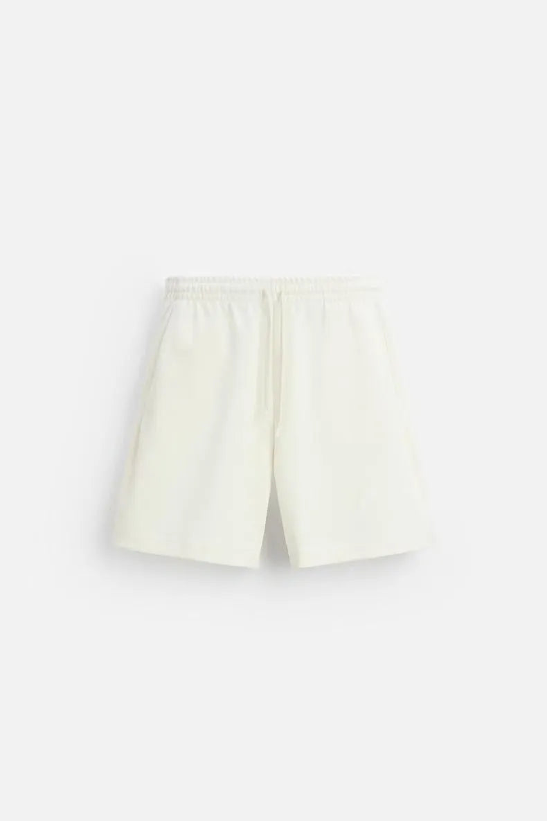 Double-sided loose short sleeve top and shorts set in urban style with round collar