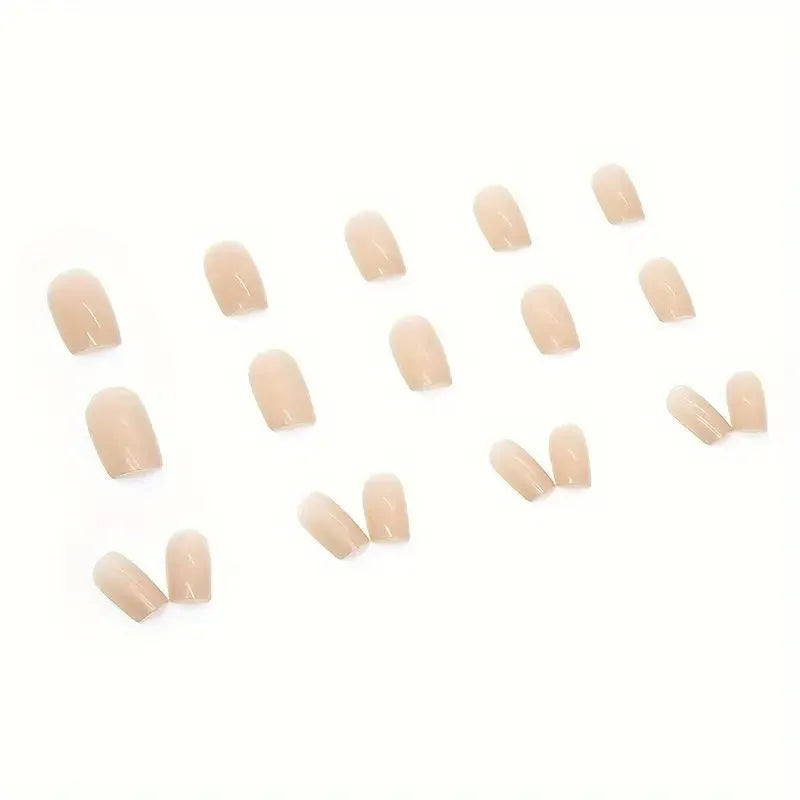 Plastic nail art set in solid colour MY119 for women, showing complete decorative components for a cute manicure style.