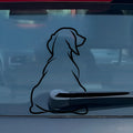 Cartoon dog rear windscreen wiper car sticker set in black and white colour options