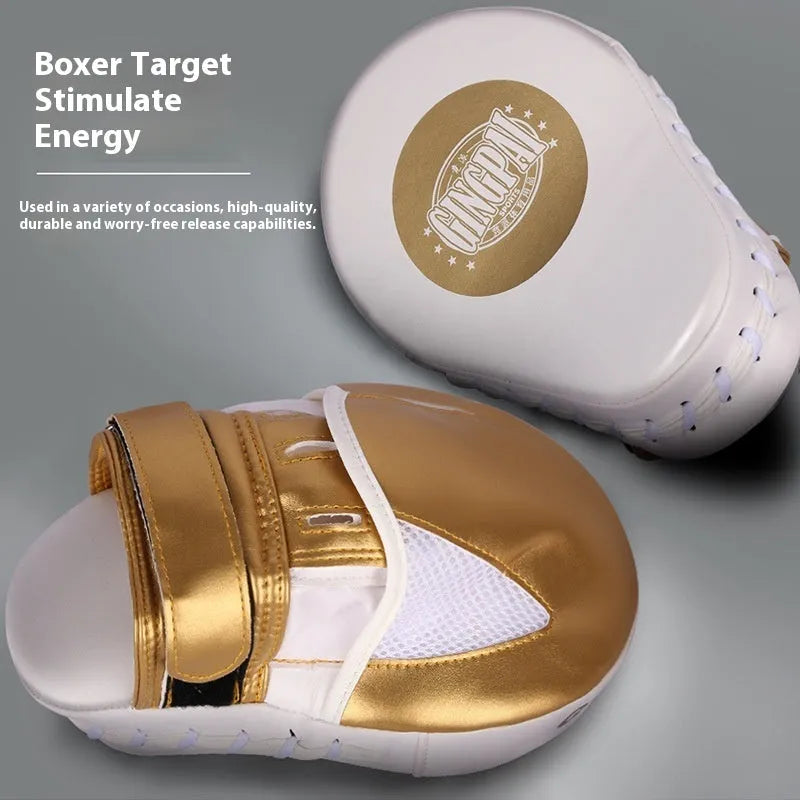 Vertical gold and green PU leather portable boxing sanda baffle target