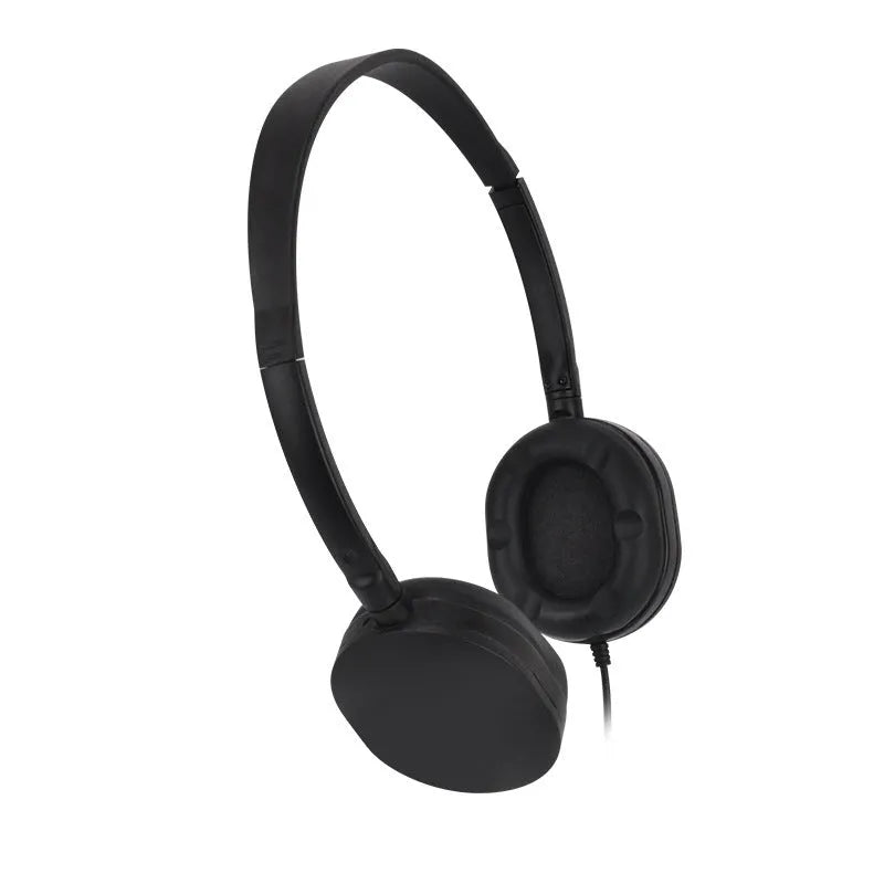 Home Fashion retro wired headset with silicone earpads and 1.2m cable in solid colour design