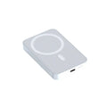 Pink magnetic wireless power bank showing dimensions and 20000mAh capacity