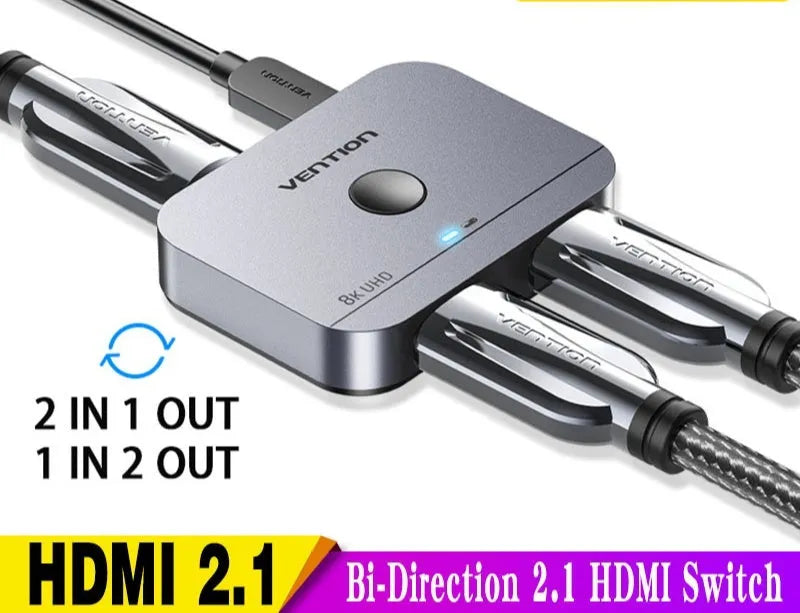 Grey alloy HDMI computer distributor for TV line audio video conversion