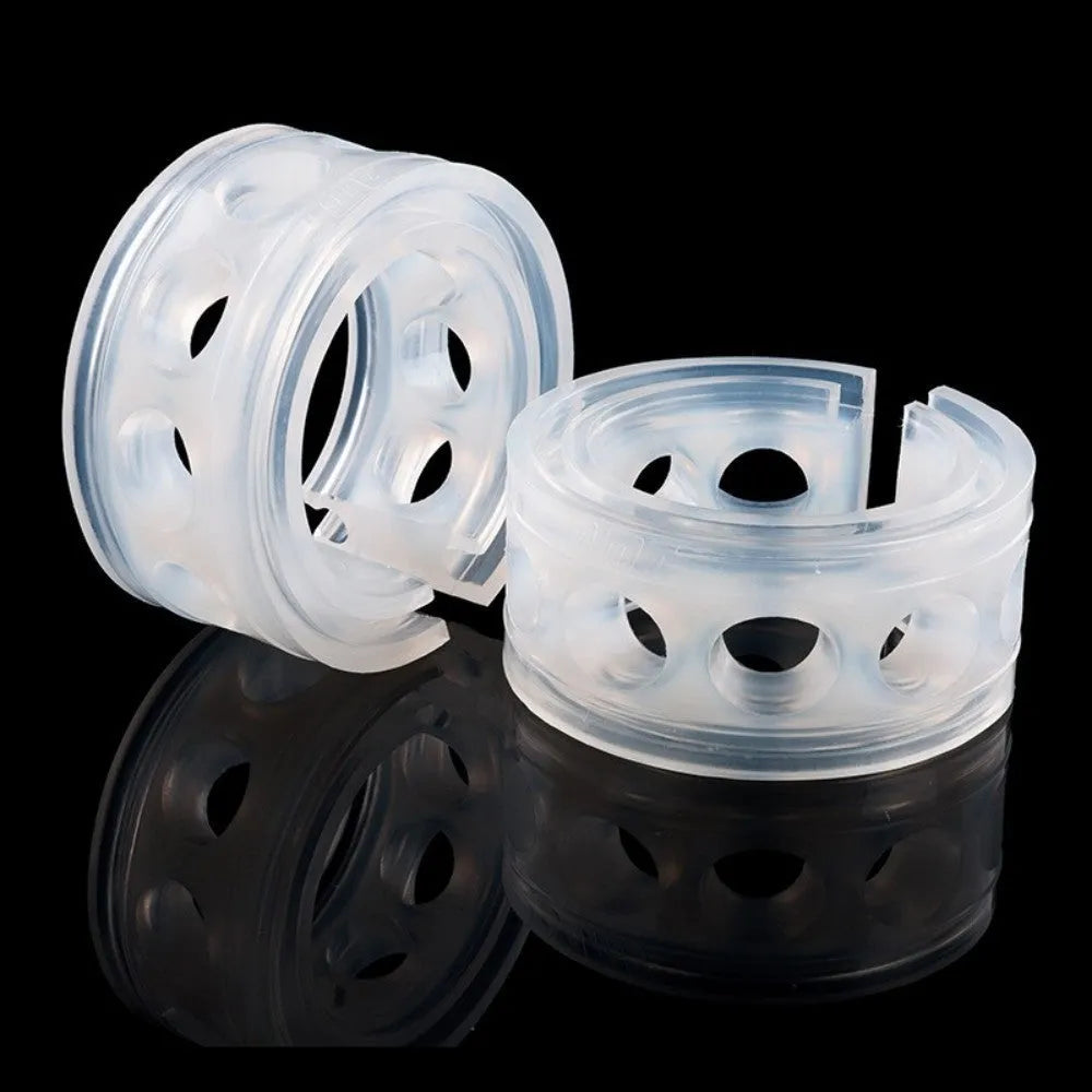 Transparent rubber spring shock absorbers for car suspension damping in six available sizes