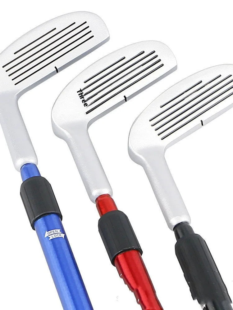 Double-sided stainless steel golf wedge 350mm in black, blue, and wine red
