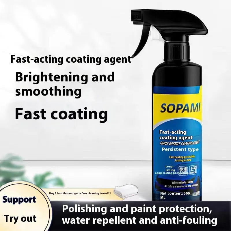 Car paint coating liquid spray for brightening vehicle paintwork, available in 150ml to 1500ml capacities