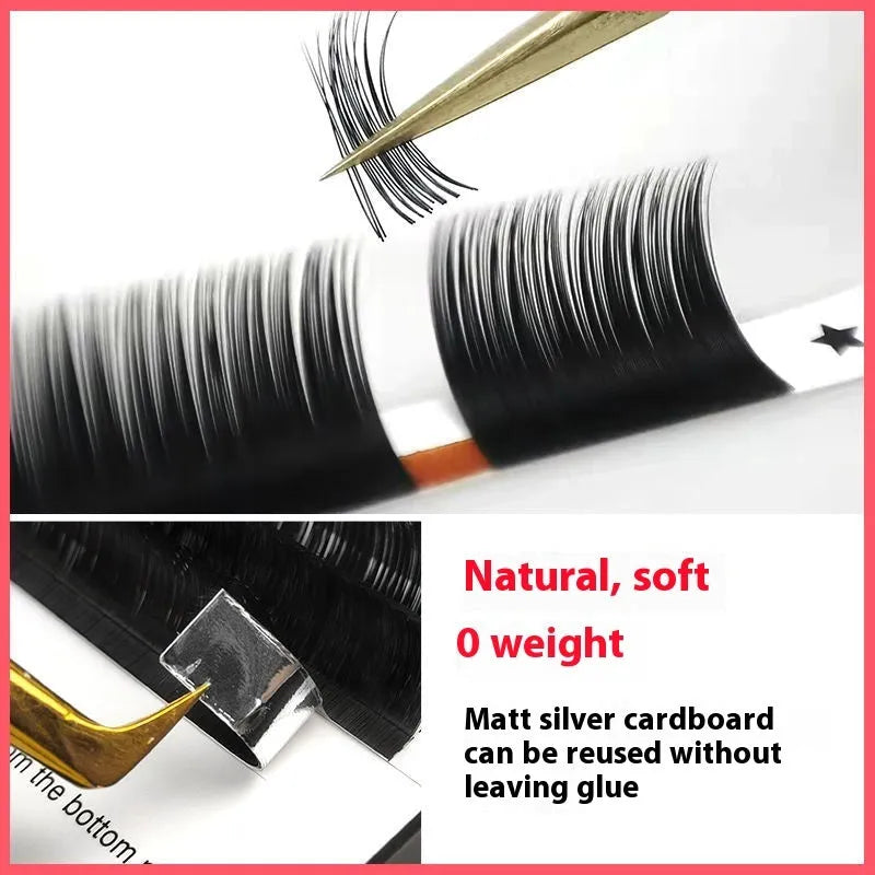 Mink hair false eyelashes showing 16-row dense matte construction in lengths from 8mm to 18mm