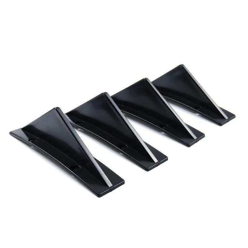 Black triangular ABS plastic rear car spoiler for General Motors models with screws and adhesive