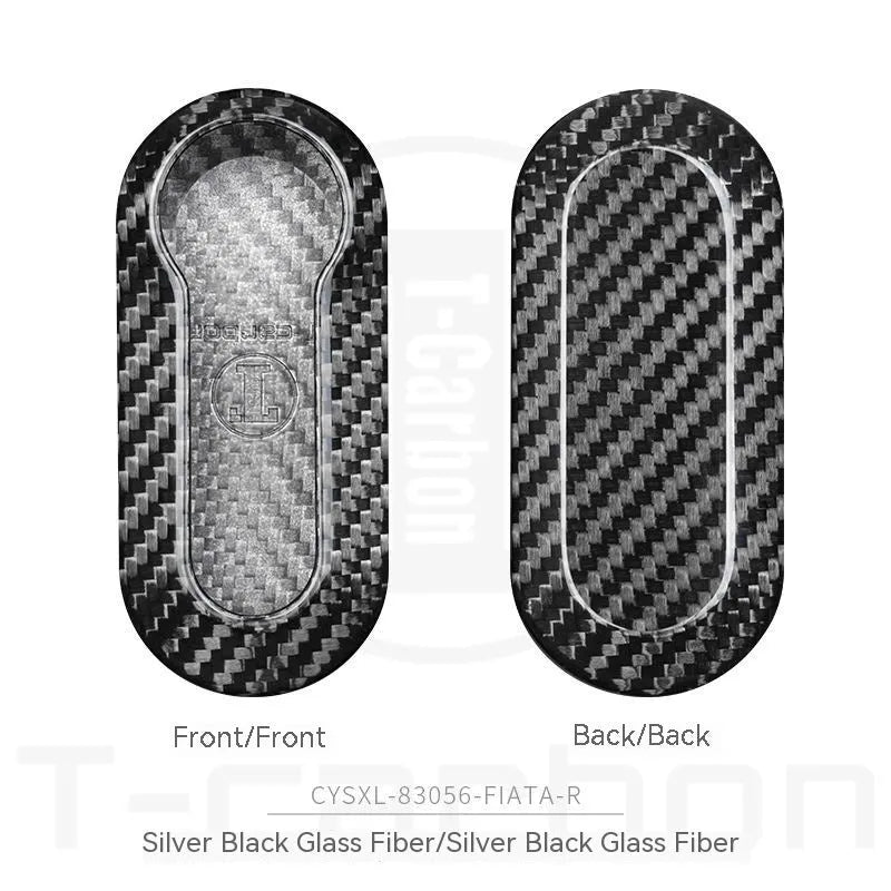 Xiaomi car key replacement shell in carbon fibre black, glass fibre red, and glass fibre silver-black finishes.