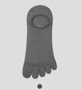 Modal cotton five-finger ultra-thin boat socks in white, khaki, grey and black colours