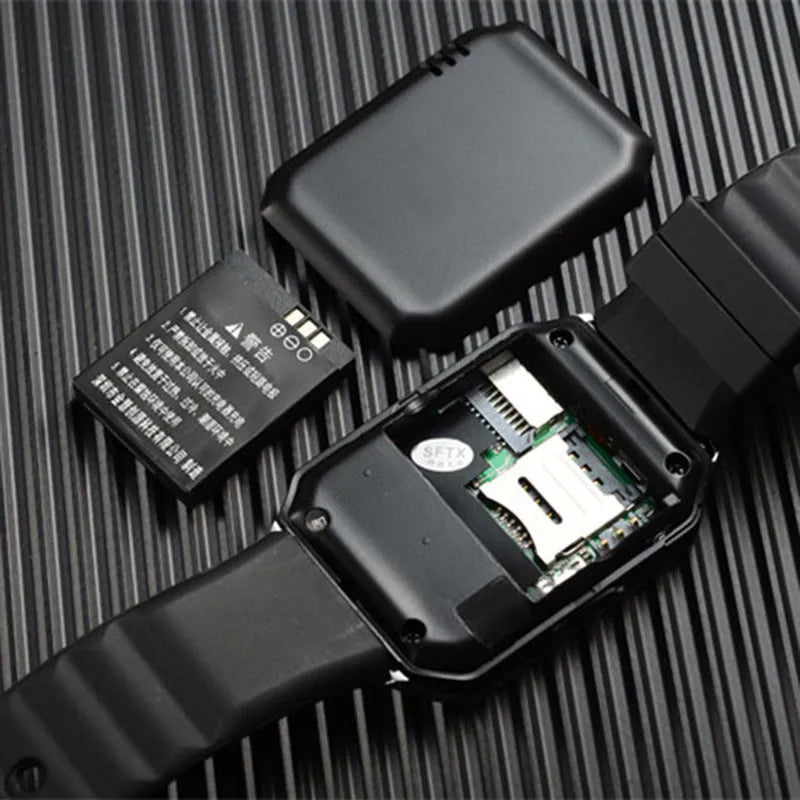 Smart watch with Bluetooth calling on wrist, showing 1.44-inch touch screen and adjustable strap
