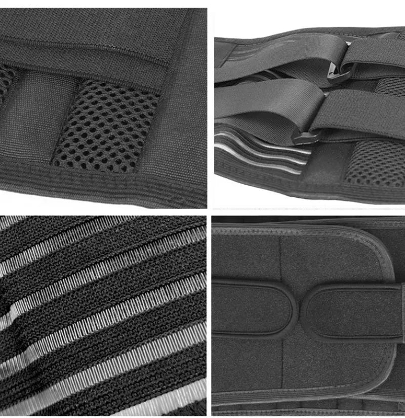 Black neoprene polyester sports belt for men and women waist support running basketball gym cycling