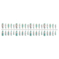 Cartoon cute rabbit middle ladder fake nails with cat's paw pattern, Rabbit Planet XB2-902, 40 pieces.