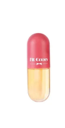 Clear lip plumper oil 5.5ml in light yellow formula with applicator wand for chapped dry lip care