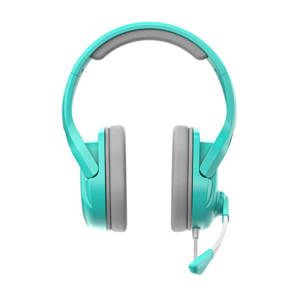 MH86 black and white gaming headset with built-in microphone and 50mm drivers for esports