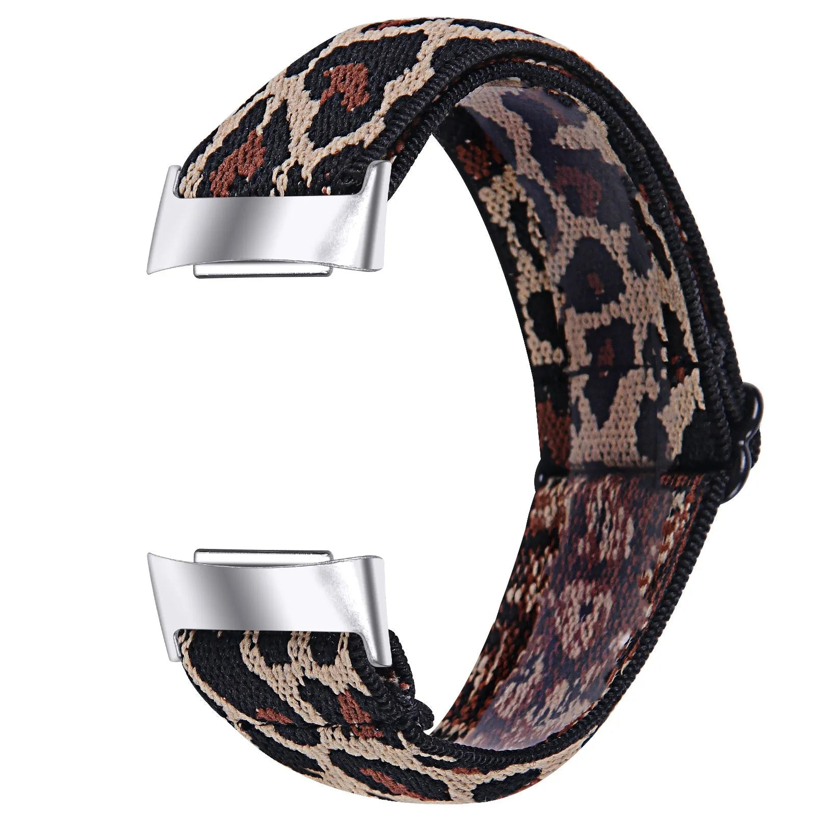 Elastic printed watch strap for Fitbit Charge 6 shown in multiple colour options