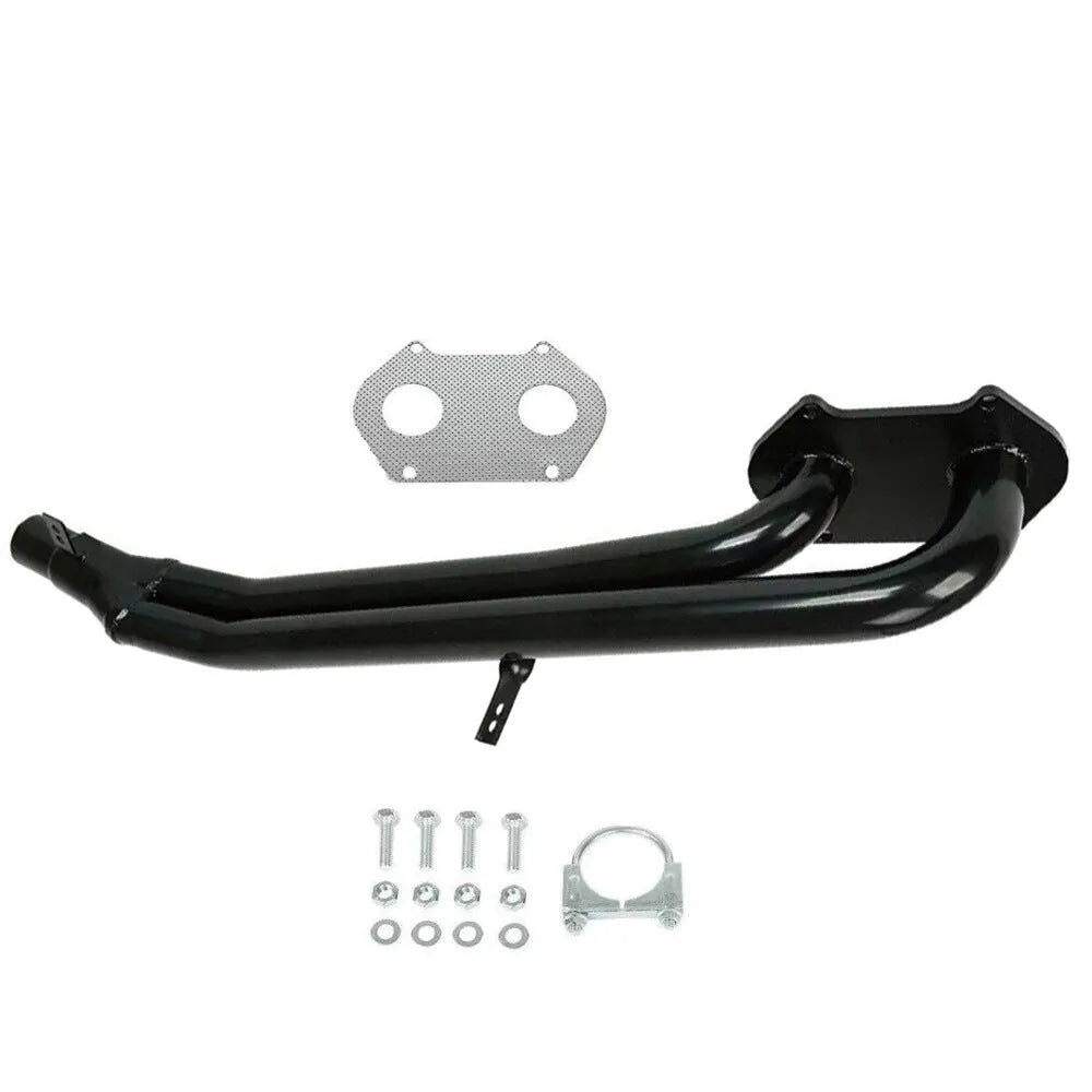 Black stainless steel exhaust manifold head section for Mazda RX-7 12A engine