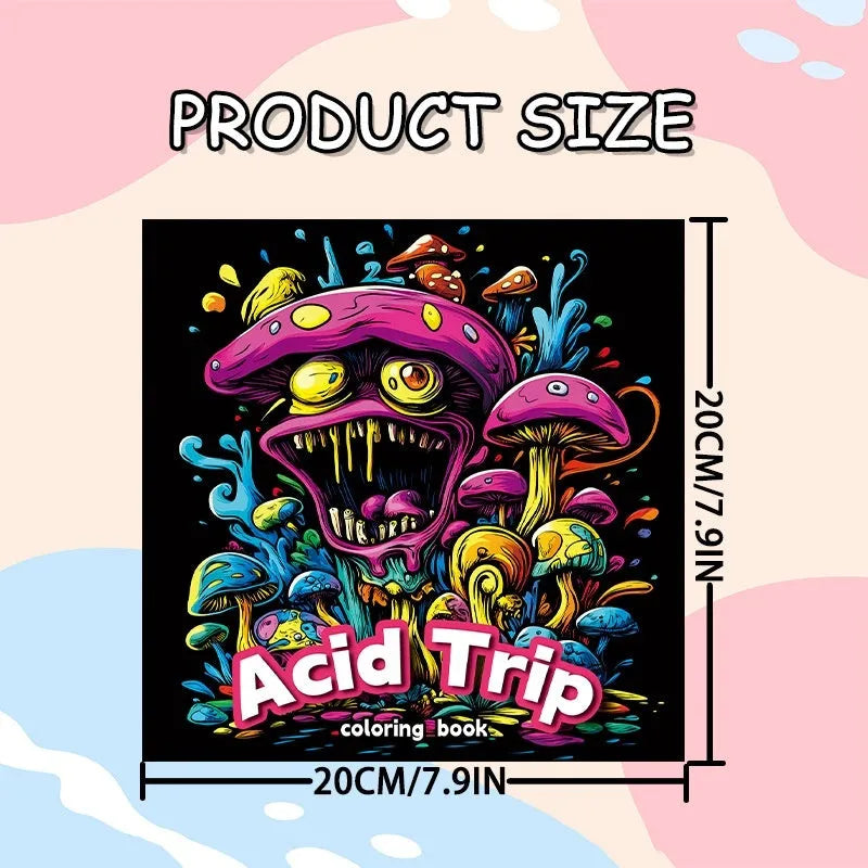 Acid tour coloured 200mm creative painting book for drawing and sketching