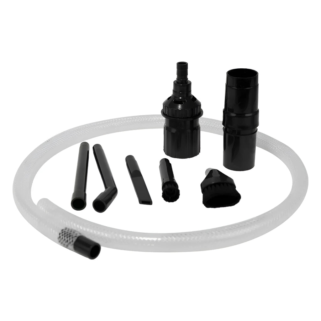Eight-piece set of small vacuum cleaner suction heads for detailed dust collection.