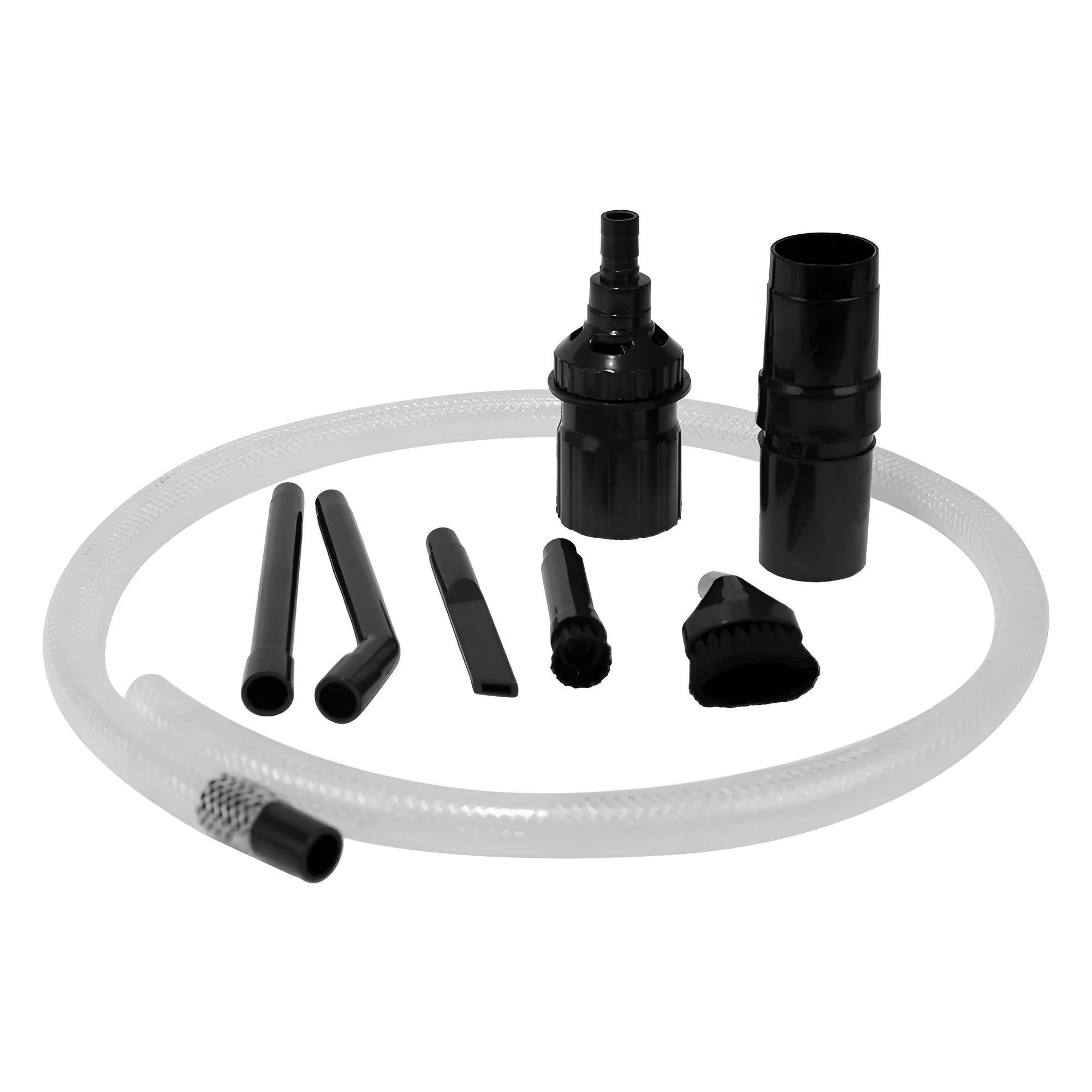 Eight-piece set of small vacuum cleaner suction heads for detailed dust collection.