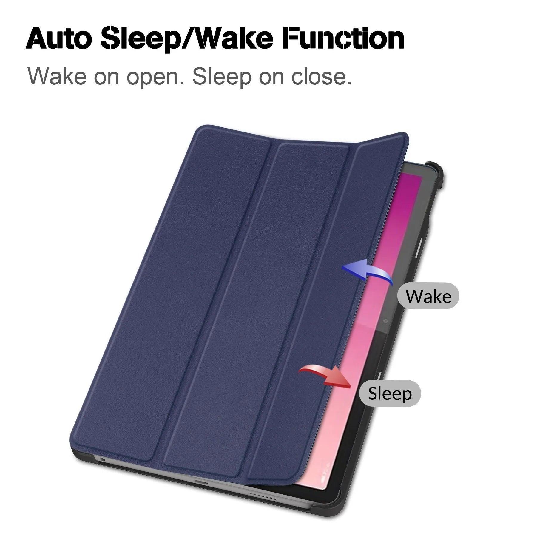 Lenovo Tab P12 127-inch protective case in three-fold design with built-in bracket and magnetic closure