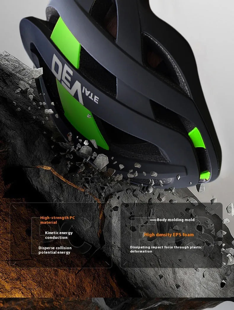 Matte black adult bicycle helmet with adjustable 56-61cm head circumference and coloured accent options