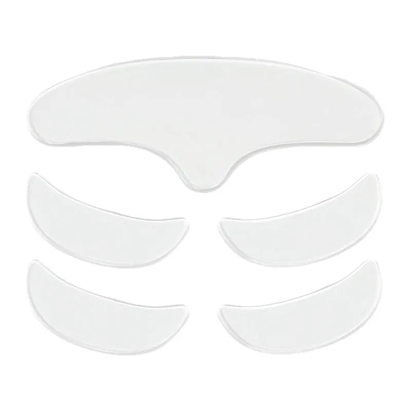5-piece set of silicone anti-wrinkle face stickers for wrinkle removal and prevention