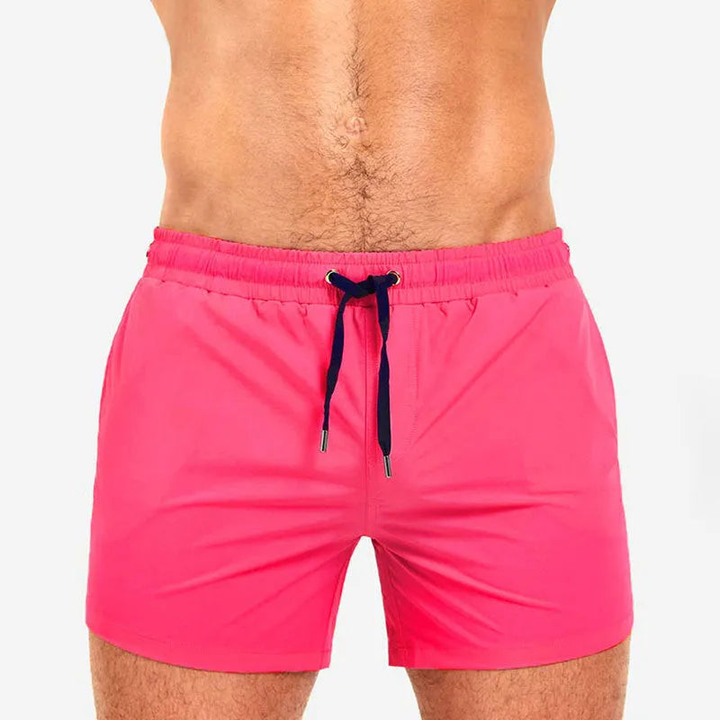 Polyester mesh-lined athletic shorts in six colours with Asian fit sizing for swimming and sports