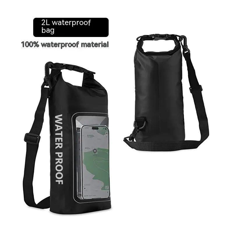 500D PVC mesh waterproof crossbody bag shown in selected colour, suitable for swimming and outdoor sports.
