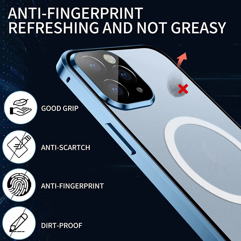 Magnetic card buckle phone case for iPhone 16 series in black metal with card slot