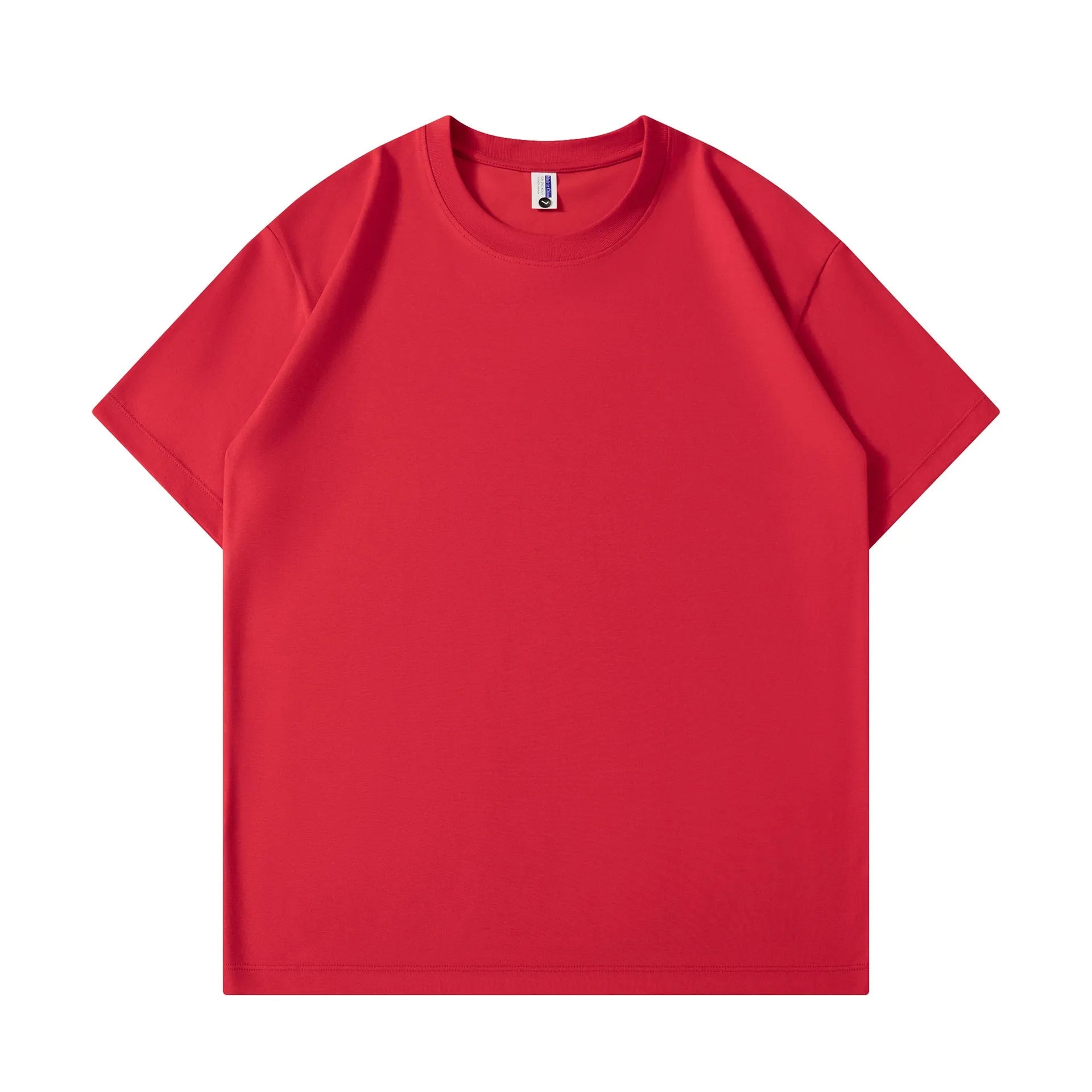 Cotton solid colour loose fit short sleeve T-shirt for men and women