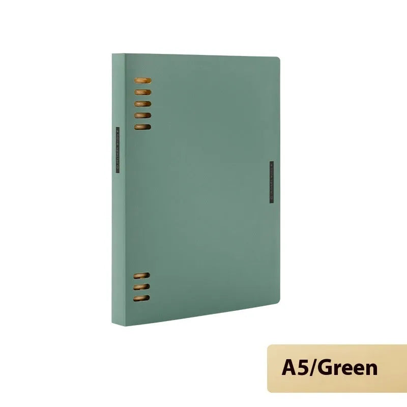 Refillable spiral notebook in A5 and B5 sizes with colourful PP cover options