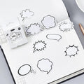 Momo Original boxed stickers in black and white bubbles design, 45 pieces for hand account and DIY decoration