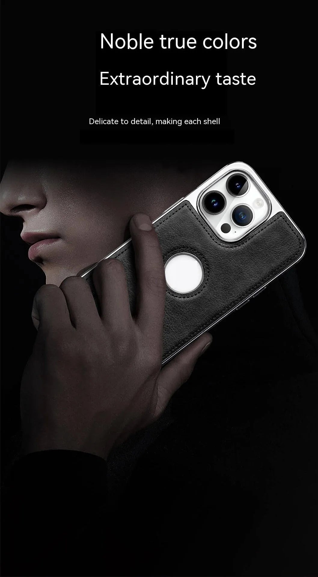 Imitation leather phone case with bracket Kickstand for iPhone in black colour