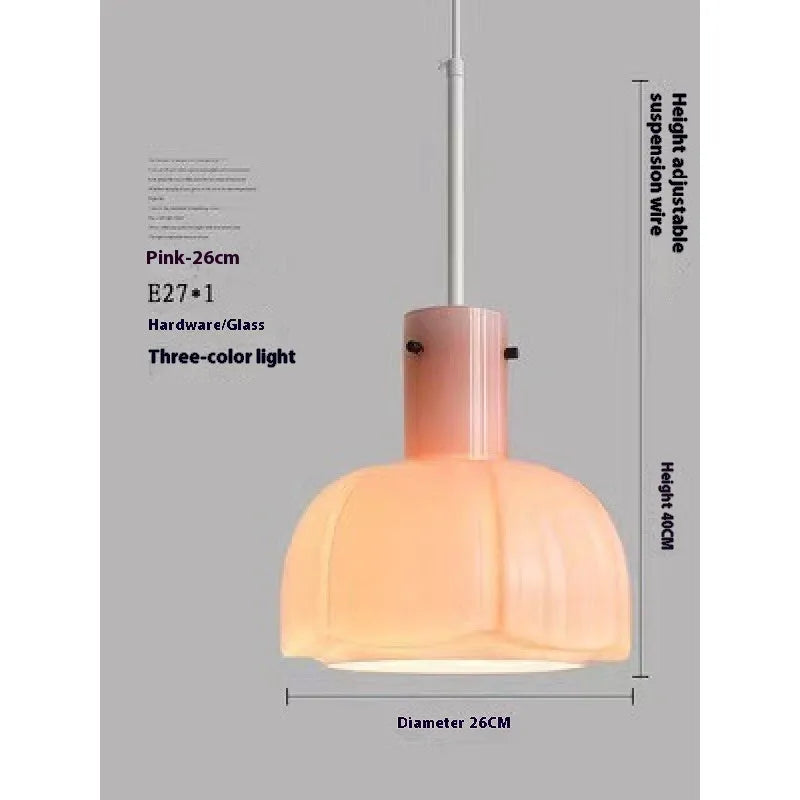 Medieval-style glass bud pendant chandelier light in a choice of six colours