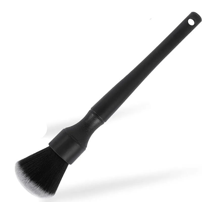 Black car detailing brush with pig hair bristles and PP handle in 240mm and 160mm sizes