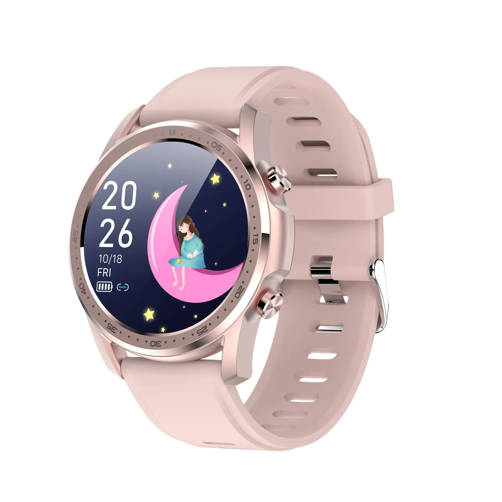Youth2 black smart bracelet with body temperature monitoring on a wrist, showing 1.3-inch touch screen.