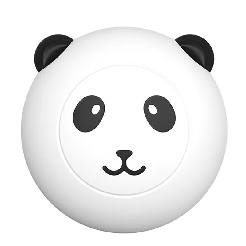 Panda-shaped silicone pet shower brush with soft bristles for cleaning cats and dogs