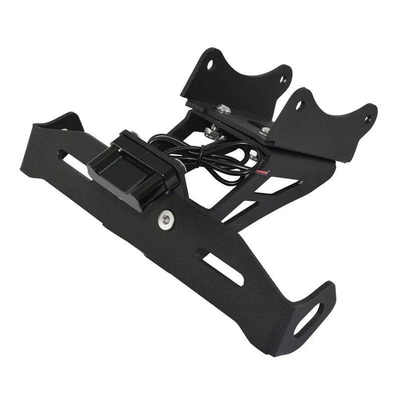 Black aluminium short tail licence plate holder for Honda motorcycle rear mounting