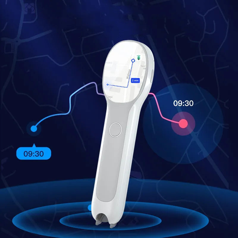 White universal reading pen for Chinese and English language learning with USB cable