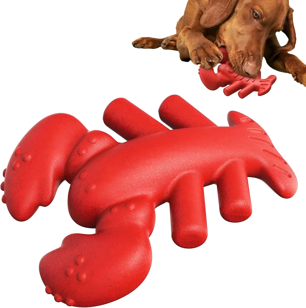 Red durable nylon dog chew toy for large breed aggressive chewers, shown on a white background.