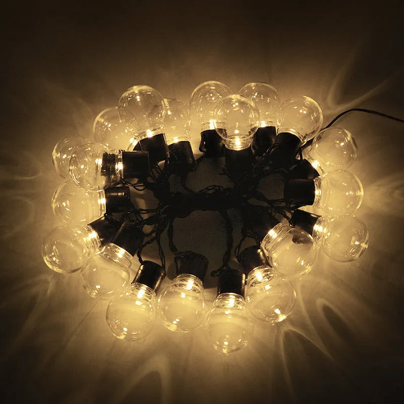10 metre solar decorative festival light string with 40 LEDs for outdoor tent and garden decoration